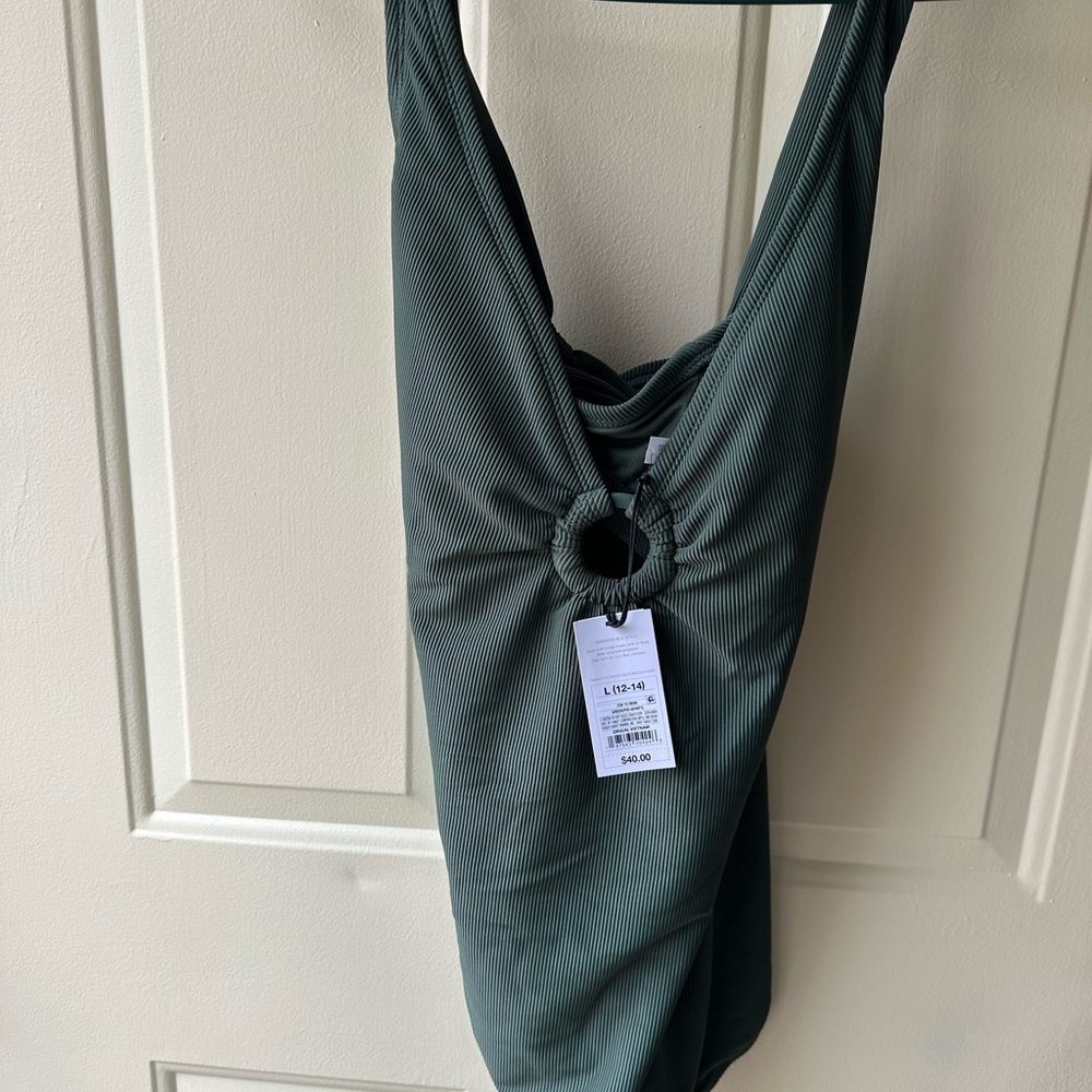 Shade & Shore Dark Green One Piece Swimsuit